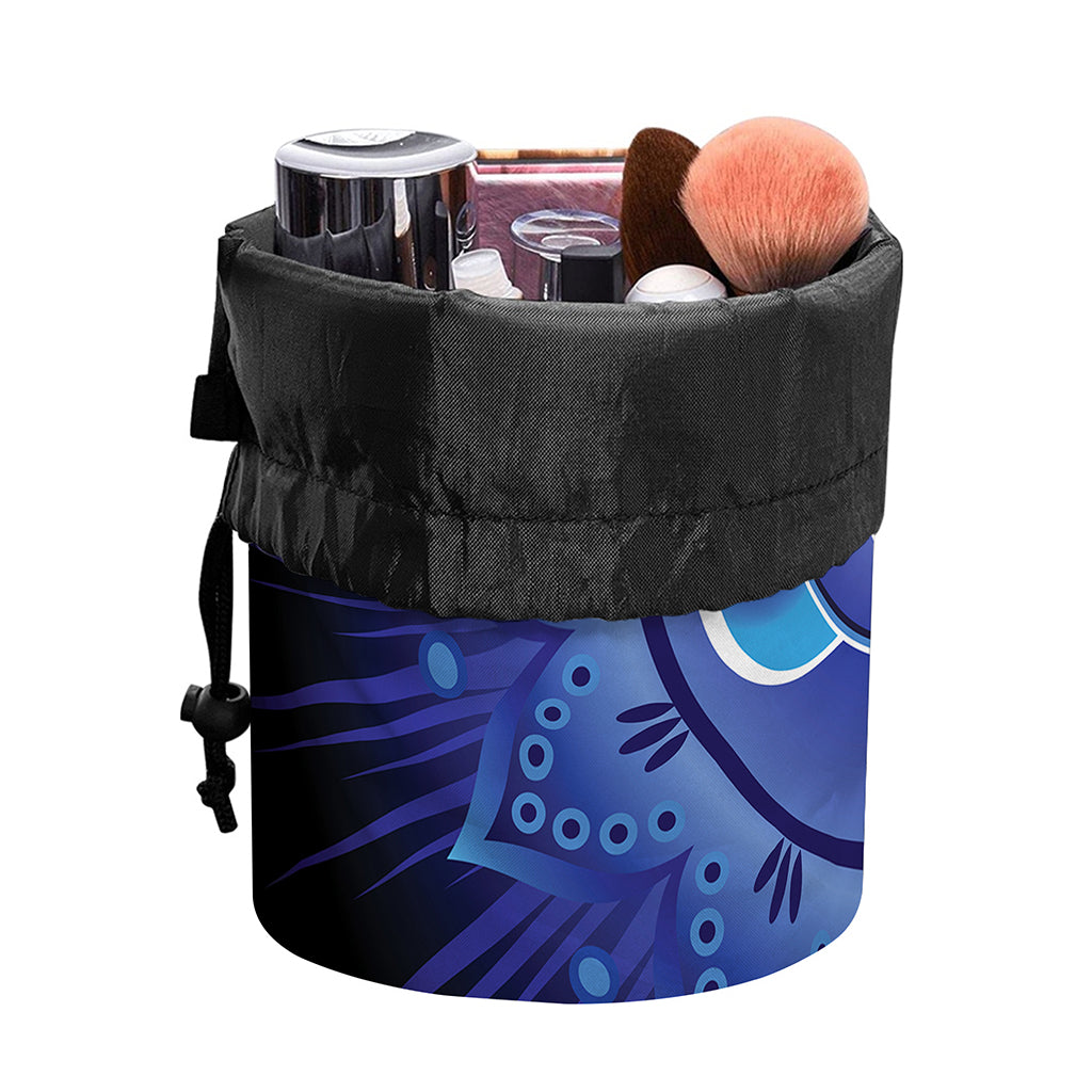 Ajna Chakra Mandala Print Drawstring Makeup Bag