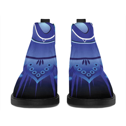 Ajna Chakra Mandala Print Flat Ankle Boots