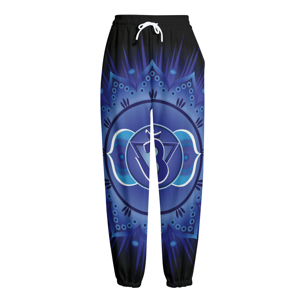 Ajna Chakra Mandala Print Fleece Lined Knit Pants