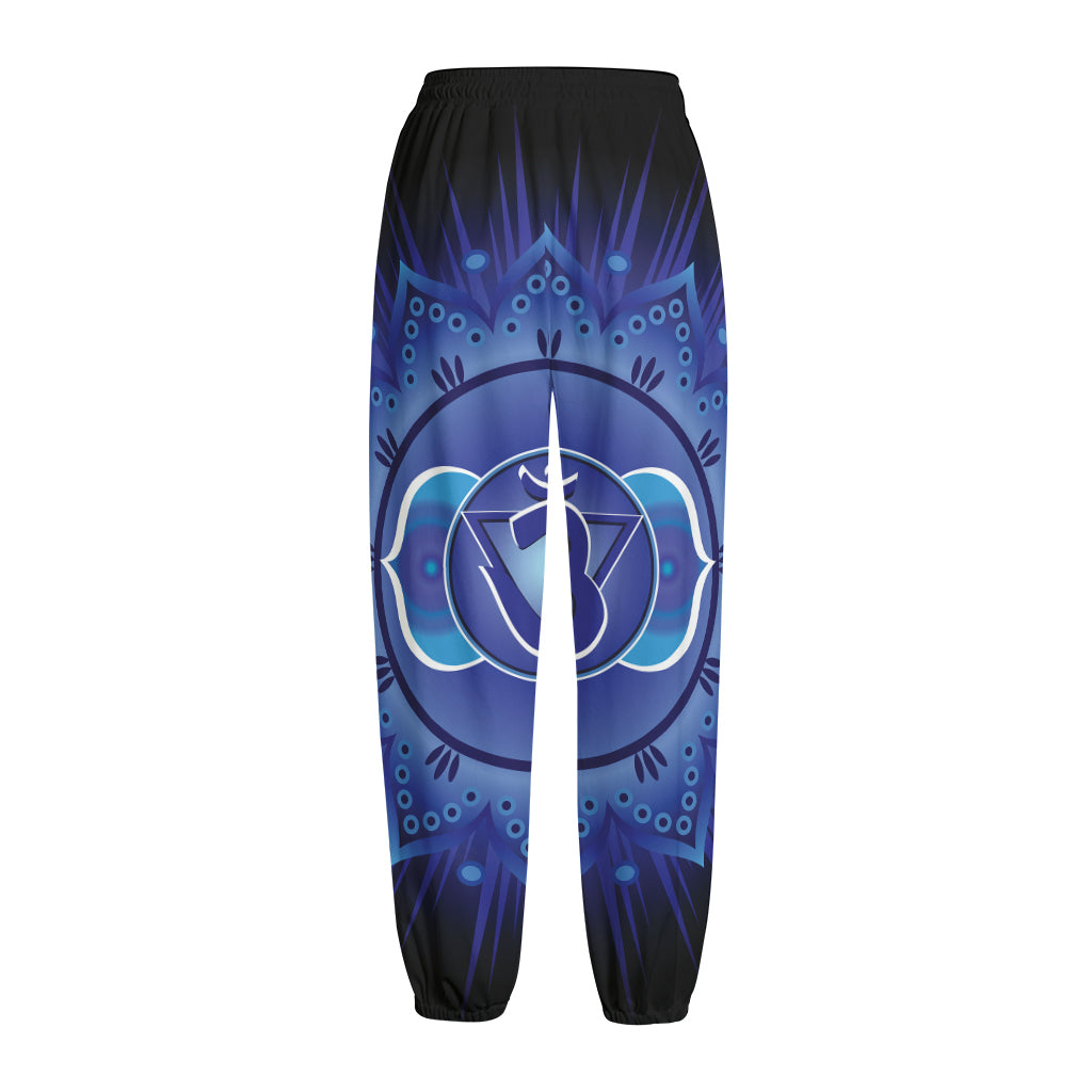 Ajna Chakra Mandala Print Fleece Lined Knit Pants