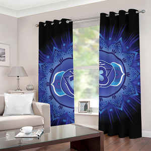 Ajna Chakra Mandala Print Grommet Curtains