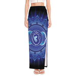 Ajna Chakra Mandala Print High Slit Maxi Skirt