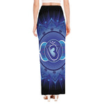 Ajna Chakra Mandala Print High Slit Maxi Skirt