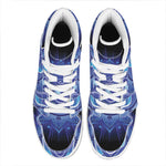 Ajna Chakra Mandala Print High Top Leather Sneakers