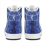 Ajna Chakra Mandala Print High Top Leather Sneakers