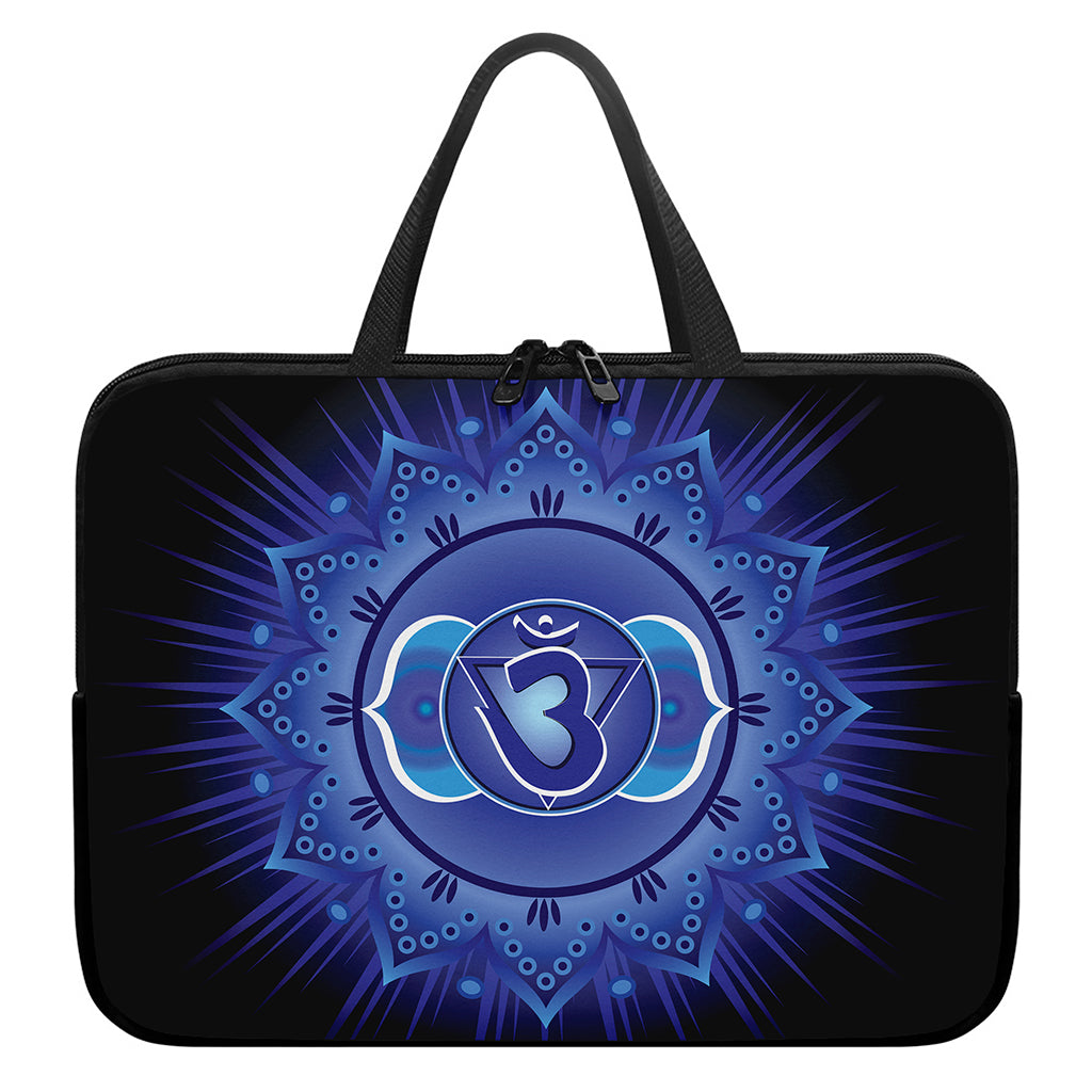 Ajna Chakra Mandala Print Laptop Sleeve With Handle