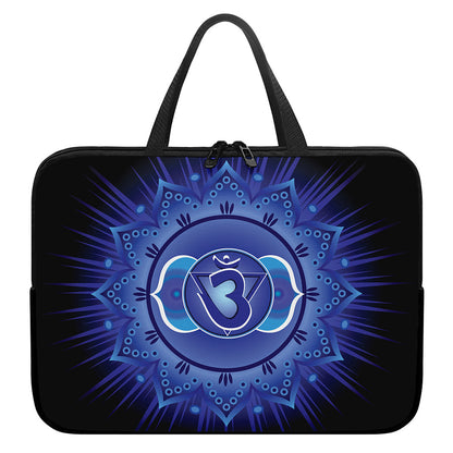 Ajna Chakra Mandala Print Laptop Sleeve With Handle