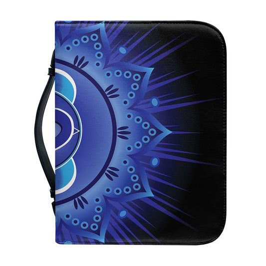 Ajna Chakra Mandala Print Leather Bible Cover