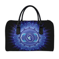 Ajna Chakra Mandala Print Leather Duffel Bag