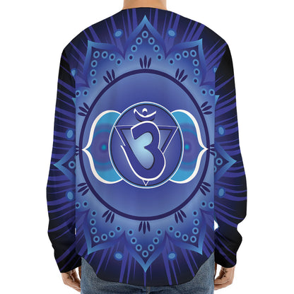 Ajna Chakra Mandala Print Long Sleeve Baseball Jersey
