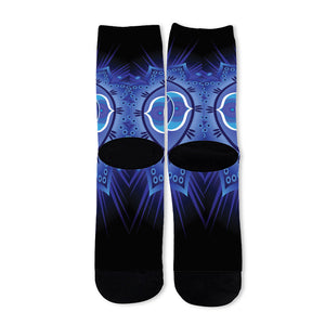 Ajna Chakra Mandala Print Long Socks