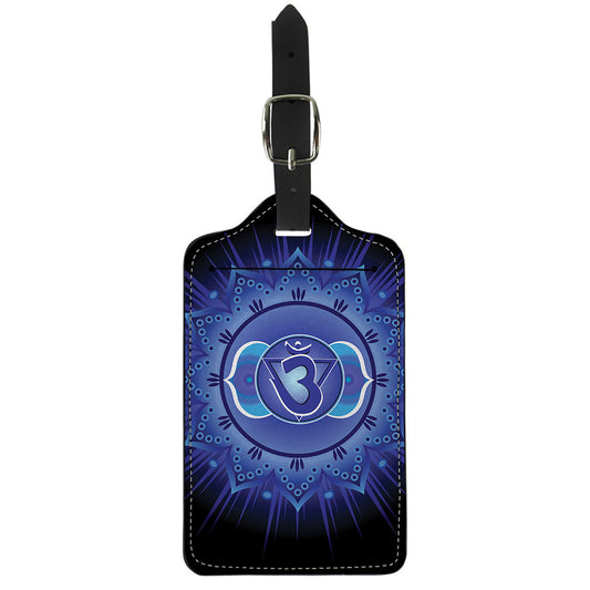 Ajna Chakra Mandala Print Luggage Tag