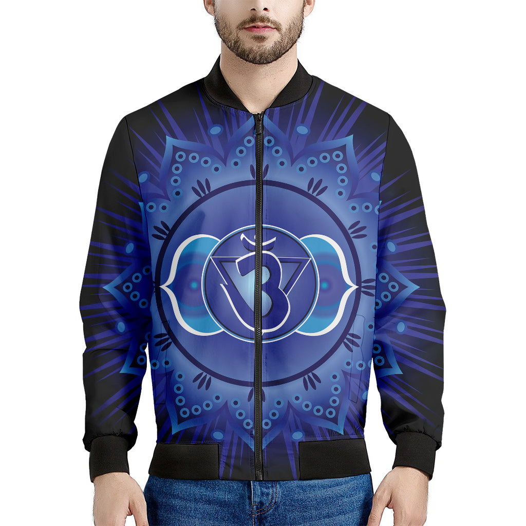 Ajna Chakra Mandala Print Men's Bomber Jacket