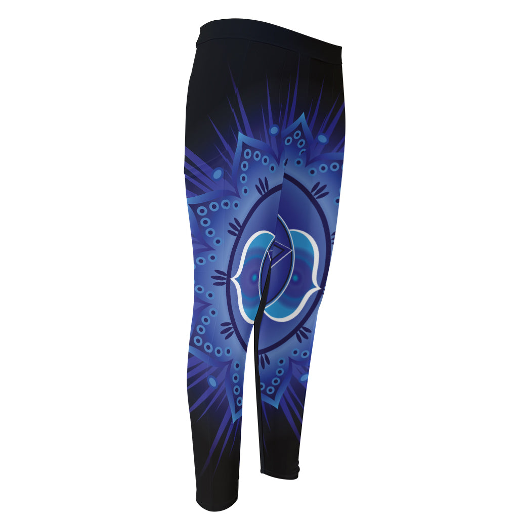 Ajna Chakra Mandala Print Men's Compression Pants