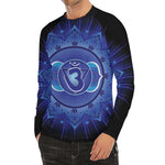 Ajna Chakra Mandala Print Men's Long Sleeve Rash Guard