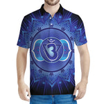 Ajna Chakra Mandala Print Men's Polo Shirt