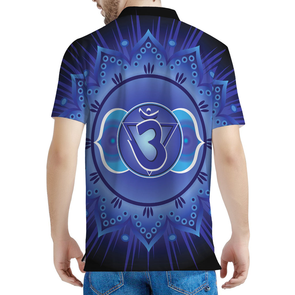 Ajna Chakra Mandala Print Men's Polo Shirt