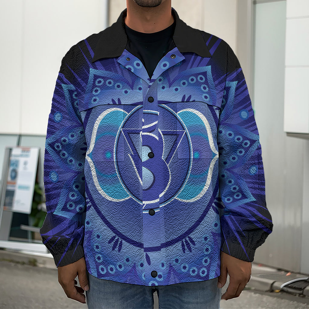 Ajna Chakra Mandala Print Men's Shirt Jacket