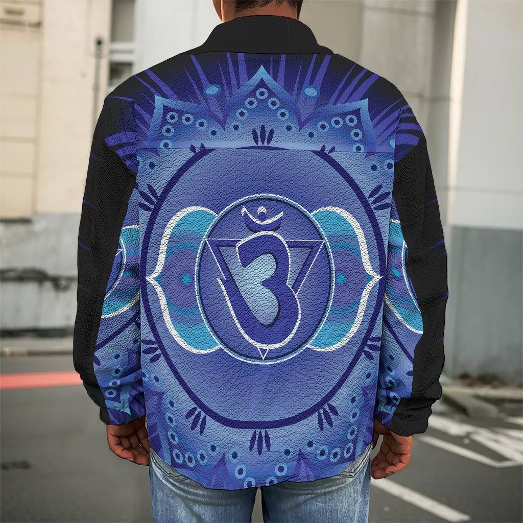 Ajna Chakra Mandala Print Men's Shirt Jacket