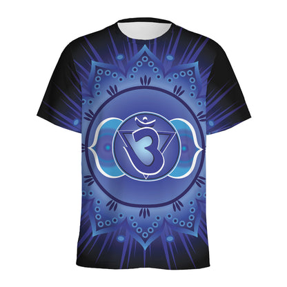 Ajna Chakra Mandala Print Men's Sports T-Shirt