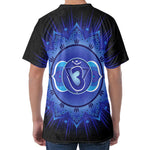 Ajna Chakra Mandala Print Men's Velvet T-Shirt