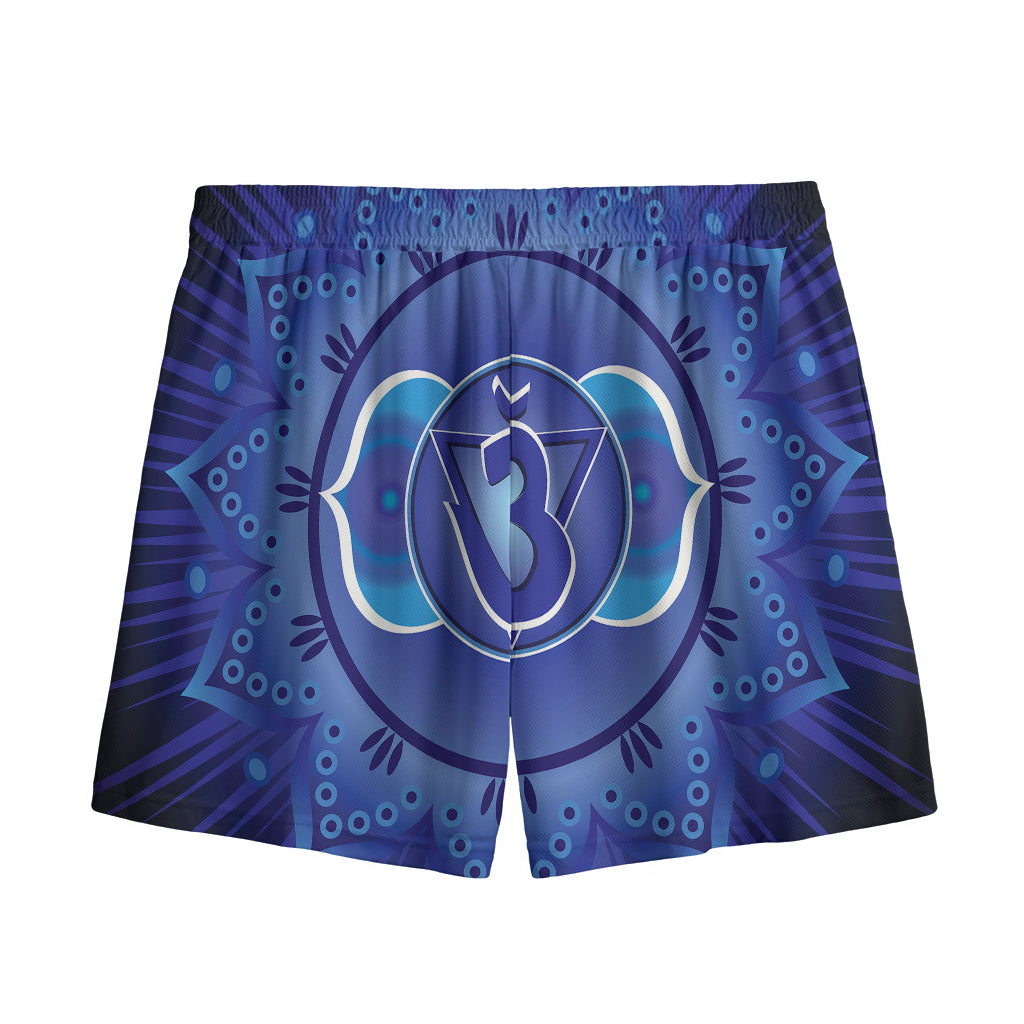 Ajna Chakra Mandala Print Mesh Shorts