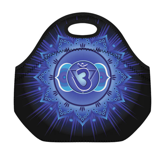 Ajna Chakra Mandala Print Neoprene Lunch Bag