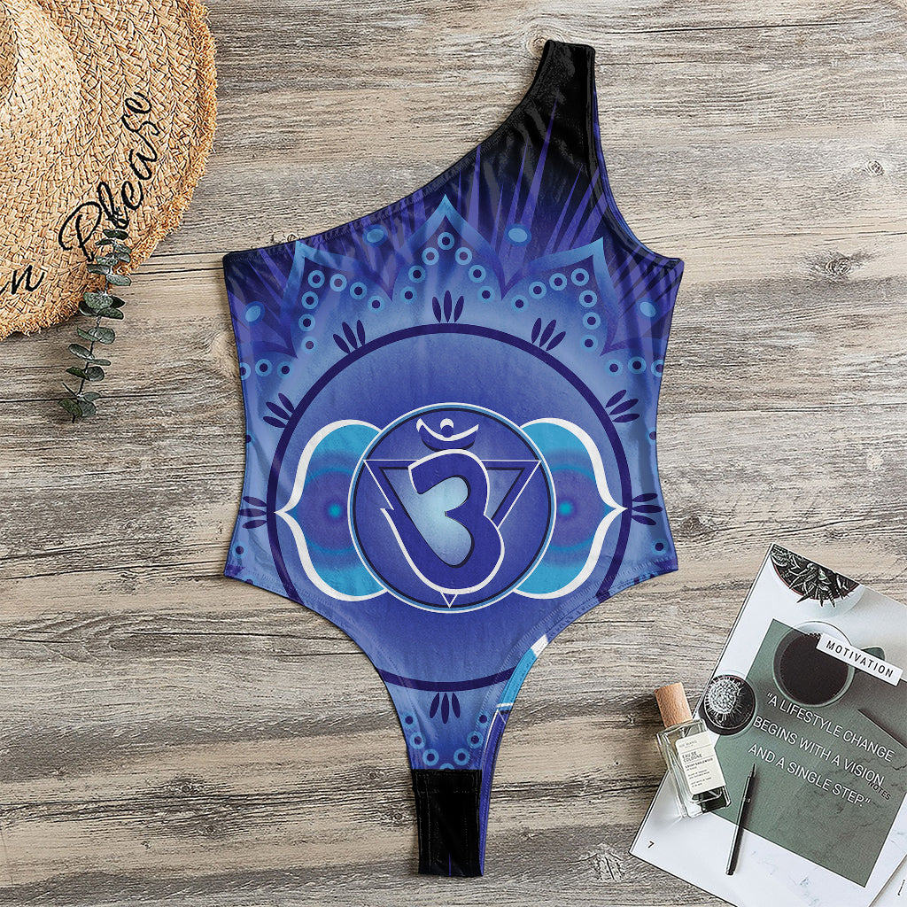 Ajna Chakra Mandala Print One Shoulder Bodysuit