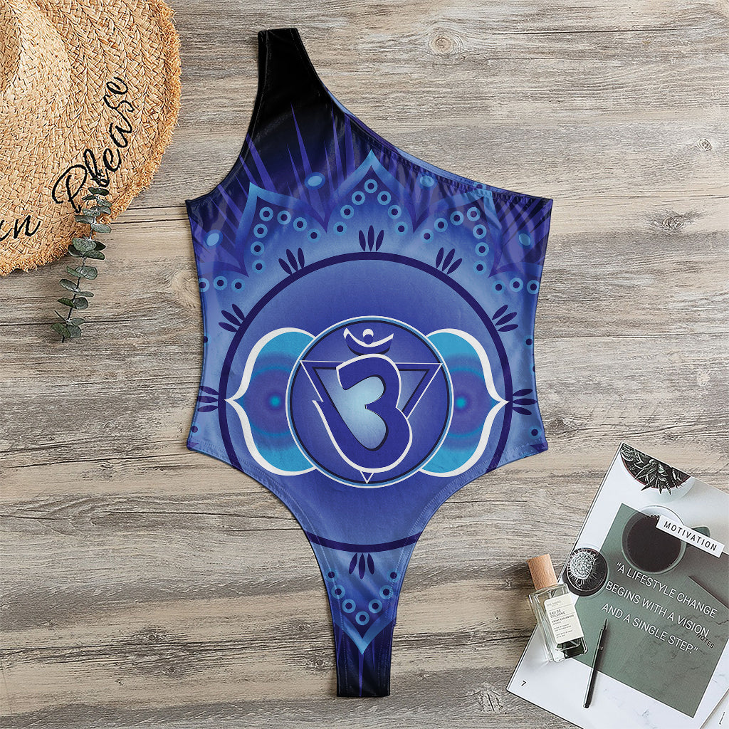 Ajna Chakra Mandala Print One Shoulder Bodysuit