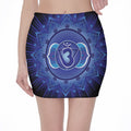 Ajna Chakra Mandala Print Pencil Mini Skirt