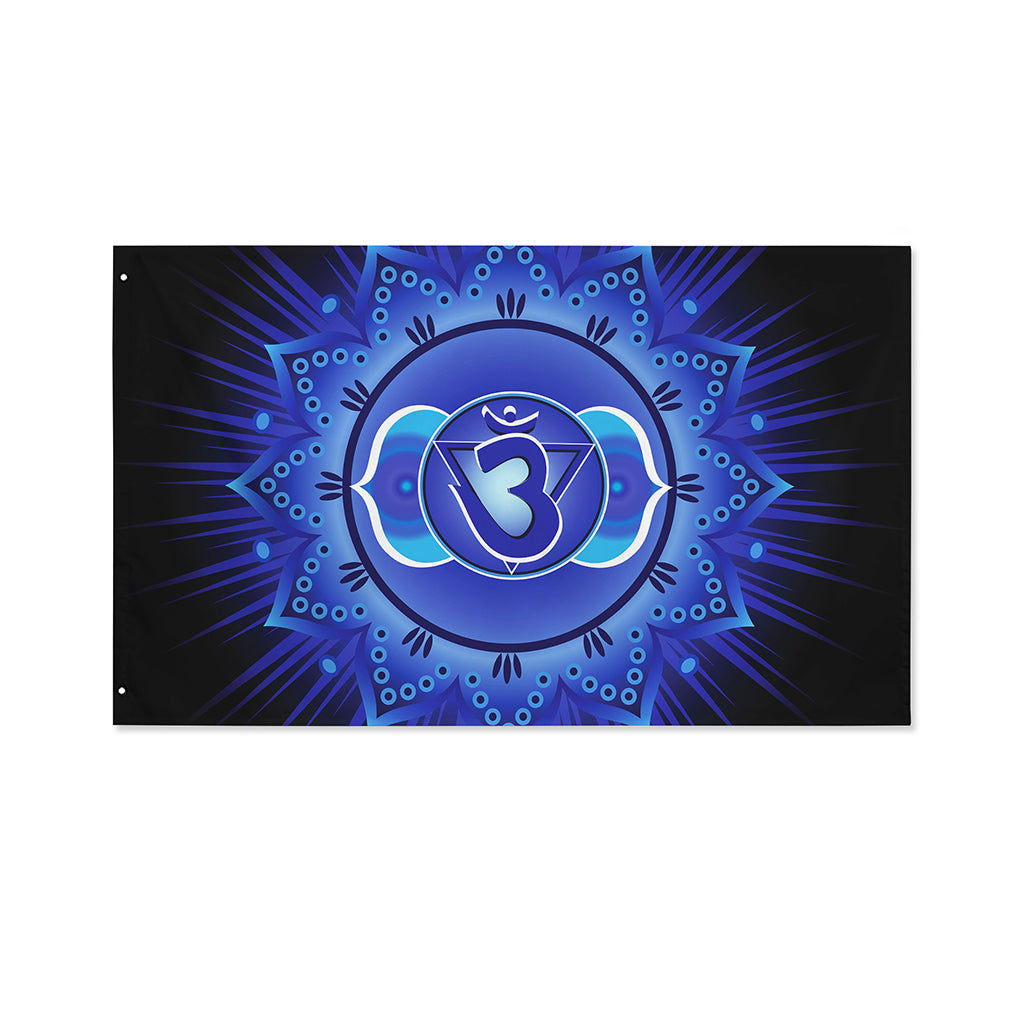 Ajna Chakra Mandala Print Polyester Flag