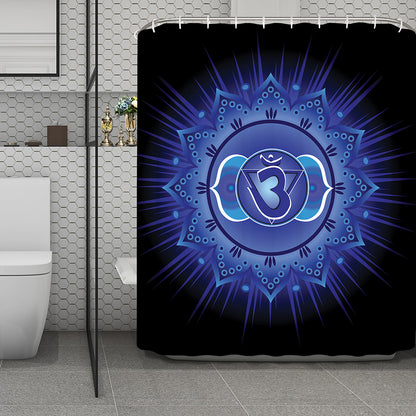 Ajna Chakra Mandala Print Polyester Shower Curtain