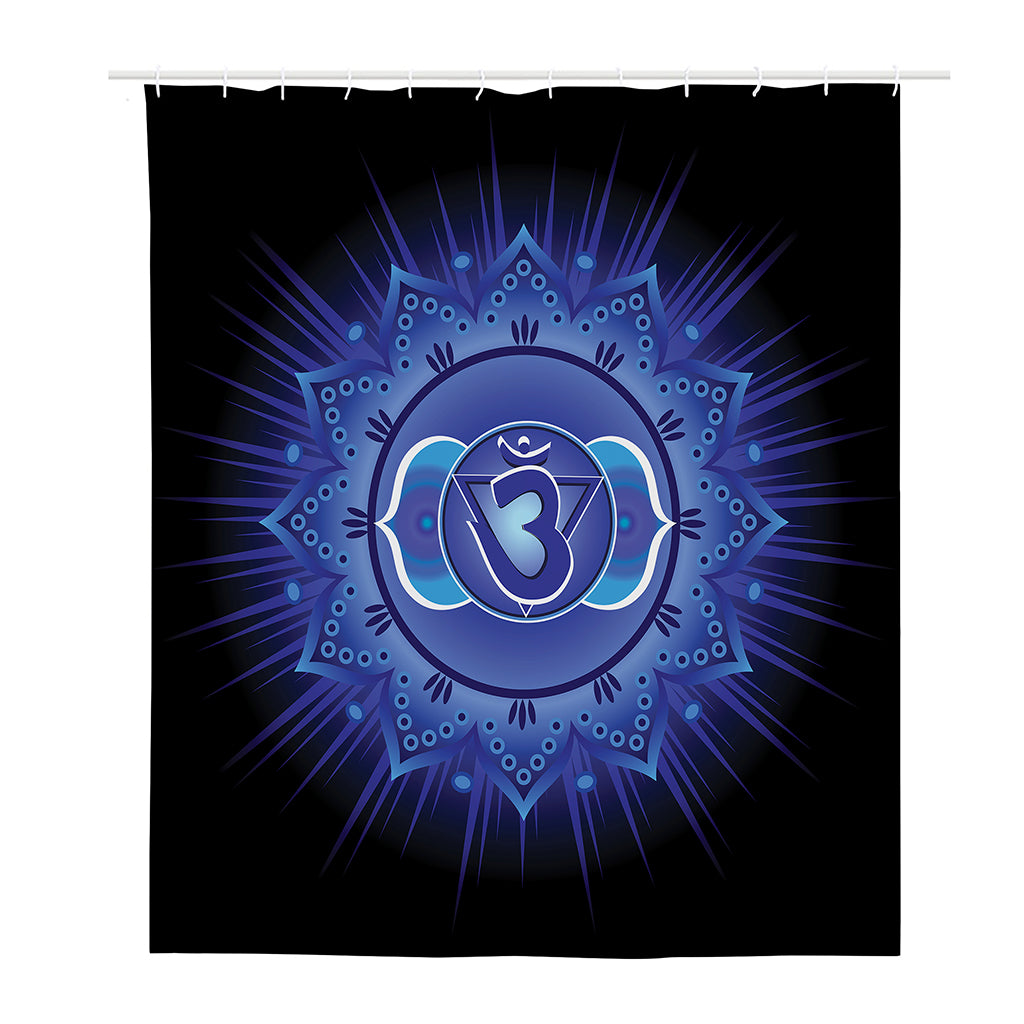 Ajna Chakra Mandala Print Polyester Shower Curtain