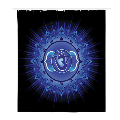 Ajna Chakra Mandala Print Polyester Shower Curtain