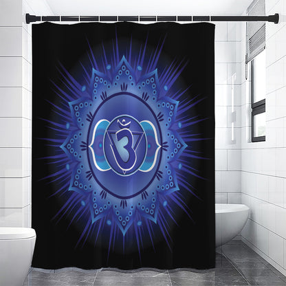 Ajna Chakra Mandala Print Premium Shower Curtain