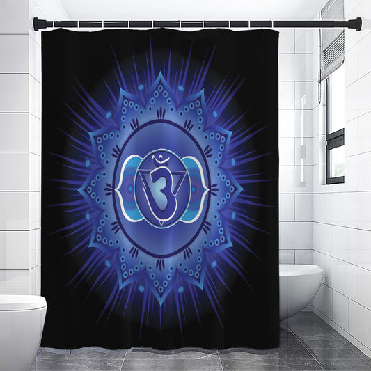 Ajna Chakra Mandala Print Premium Shower Curtain