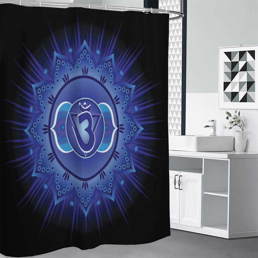 Ajna Chakra Mandala Print Premium Shower Curtain