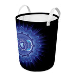 Ajna Chakra Mandala Print Round Laundry Basket