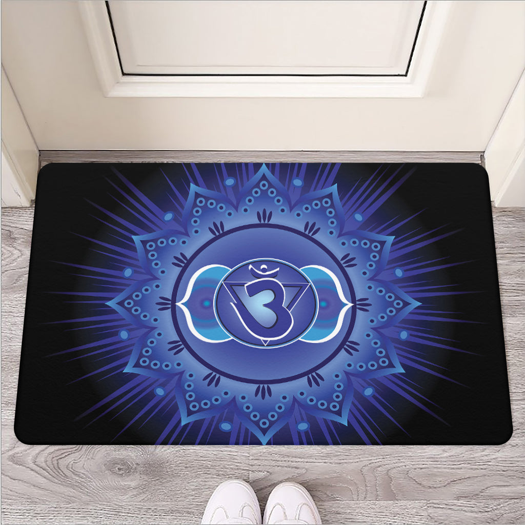 Ajna Chakra Mandala Print Rubber Doormat