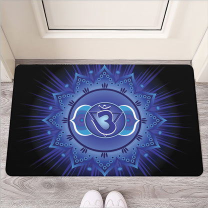 Ajna Chakra Mandala Print Rubber Doormat
