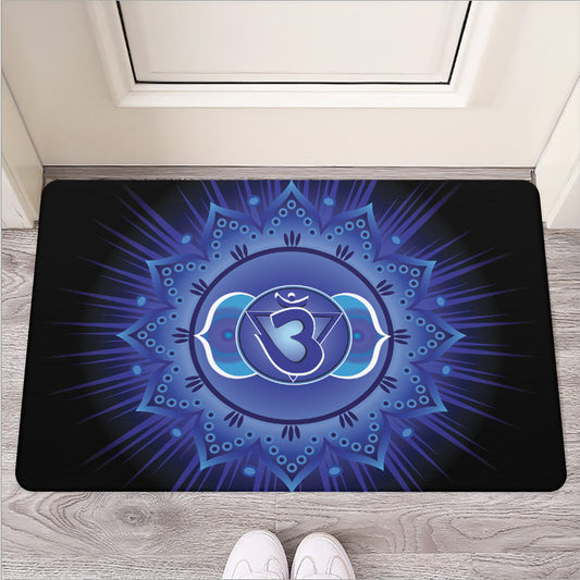 Ajna Chakra Mandala Print Rubber Doormat