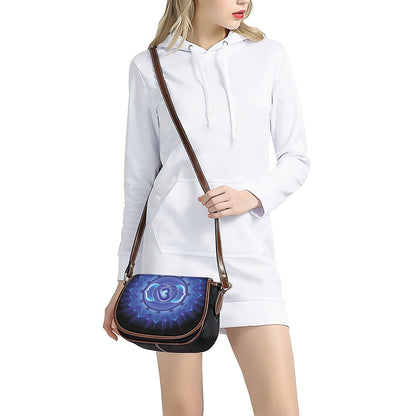 Ajna Chakra Mandala Print Saddle Bag
