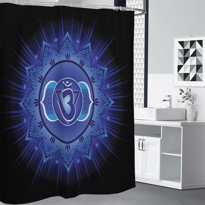 Ajna Chakra Mandala Print Shower Curtain