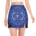 Ajna Chakra Mandala Print Side Slit Mini Skirt