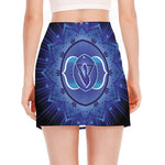 Ajna Chakra Mandala Print Side Slit Mini Skirt