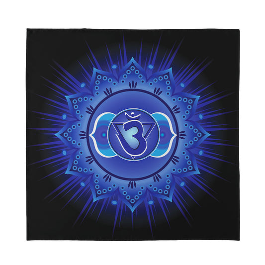 Ajna Chakra Mandala Print Silk Bandana