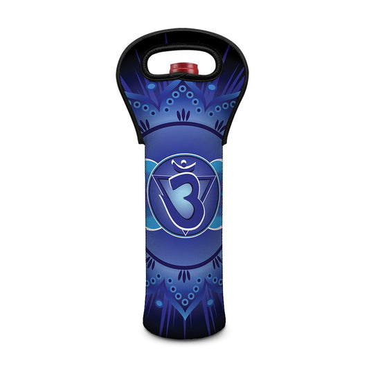 Ajna Chakra Mandala Print Single Neoprene Wine Tote