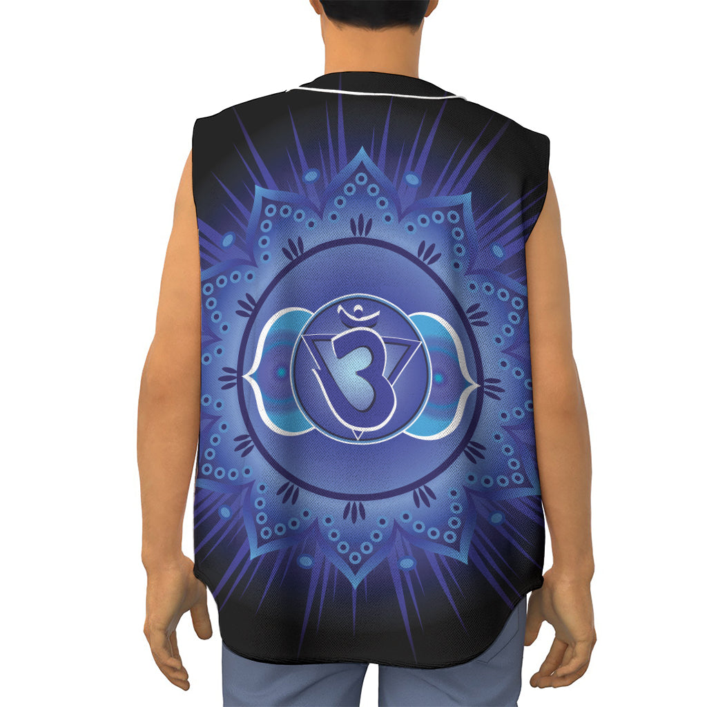 Ajna Chakra Mandala Print Sleeveless Baseball Jersey