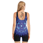 Ajna Chakra Mandala Print Sleeveless One Piece Swimsuit
