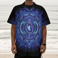 Ajna Chakra Mandala Print Textured Short Sleeve Shirt